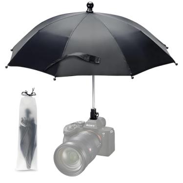 Imagem de Protetor de chuva para câmera DSLR Mirrorless Hot Shoe – Compatível com Canon T8i, T7i, T6i, Niko n Z7II, Z6II e mais – Proteção contra intempéries de 48 cm de diâmetro para fotografia