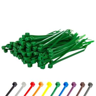 Imagem de GTSE 10 cm gravatas verdes com zíper de 10 cm, pacote com 100 cm, força de 8 kg, pequenas abraçadeiras de nylon resistentes a UV, envoltórios de gravata autotraváveis de 10 cm