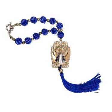 Imagem de Terço Retrovisor Carro Nossa Senhora Aparecida - Equilíbrio Pedras Nat