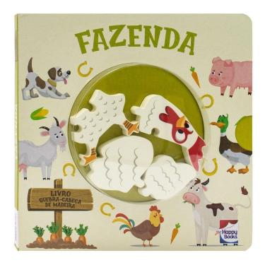 Imagem de Livro Quebra-Cabeça de Madeira - Fazenda