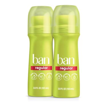 Imagem de Desodorante Roll-on Ban Regular Scent, 100 ml, 24 horas, pacote com 2 unidades
