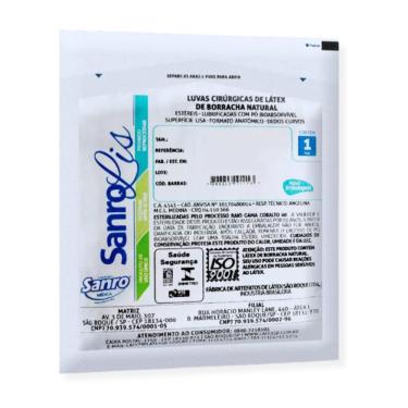 Imagem de Kit 10 Pares Luvas Cirúrgicas 7,5 Estéril Com Pó Sanro Lis