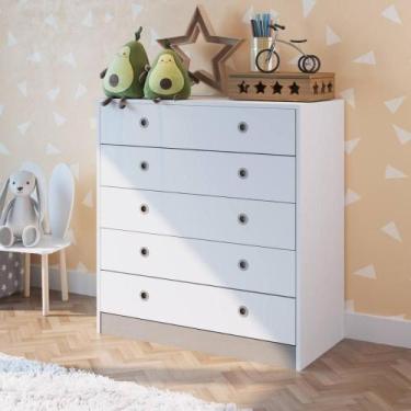 Imagem de Cômoda Infantil para Quarto 85cm x 42,2cm com 5 Gavetas - Art In QI, B