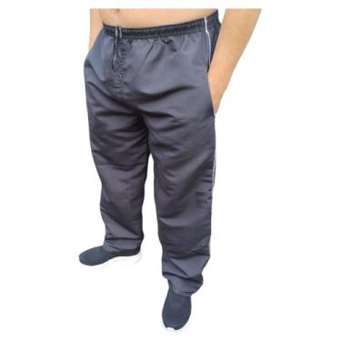 Imagem de Calça Masculina Tactel Masculino 3 Bolsos Elástico Cordão Academia Lev