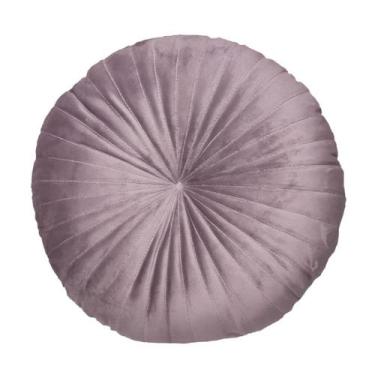 Imagem de Almofada Redonda Rendy em Veludo Várias Cores - Sem Marca, Rosa Quartz