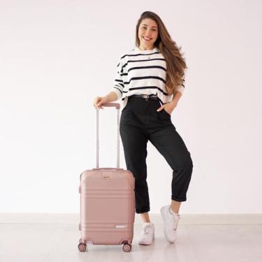 Imagem de Mala de Viagem Bordo Bagagem Pequena Mão Rígida ABS 10 KG Aprovada Cab