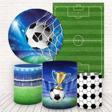 Imagem de Kit 2 Painéis E Capas 3D Sublimado Futebol Fkpc-173