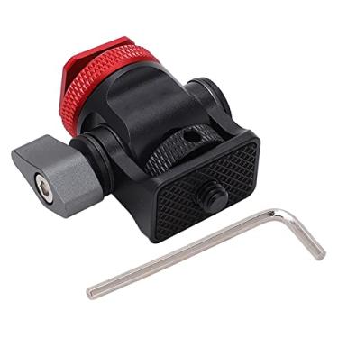 Imagem de Suporte de monitor de liberação rápida com base de sapata para câmeras DSLR Interface universal de parafuso 1/4 de liga de alumínio, tripé leve para gravação de vídeo, prata (vermelho)