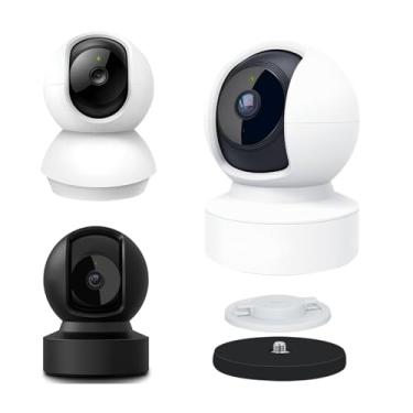 Imagem de TEKCAM Base de montagem magnética para câmera compatível com Kasa KC410S, Kasa EC70, EC71, TP-Link Tapo C210, Tapo C200, ímã revestido de borracha fixa-se à superfície lisa de metal, para sala de