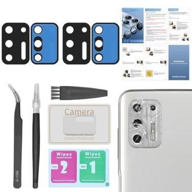 Imagem de Senpinkboo Pacote com 2 lentes traseiras para câmera traseira para Motorola Moto G Stylus 2021 XT2115 com adesivo pré-instalado, inclui conjunto de ferramentas de reparo + manual de instalação +