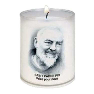 Imagem de Veilleuse diamètre 50 mm - H 65 mm - Saint Padre Pio