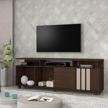 Imagem de Rack Atraente Candian Jcm Movelaria Café Com Off White