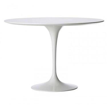 Imagem de Mesa De Jantar Tulipa Redonda 60cm Tampo Laqueado Branco