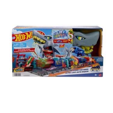 Imagem de Htn82 Pista Lava-Rápido Mega Tubarão Hot Wheels City