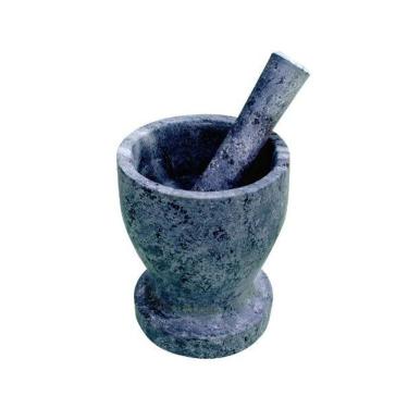 Imagem de Pilão Almofariz Socador Médio em Pedra Sabão 7 Cm