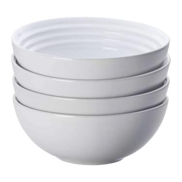 Imagem de Jogo de 4 Bowls para Cereal de Cerâmica 16 cm Branco