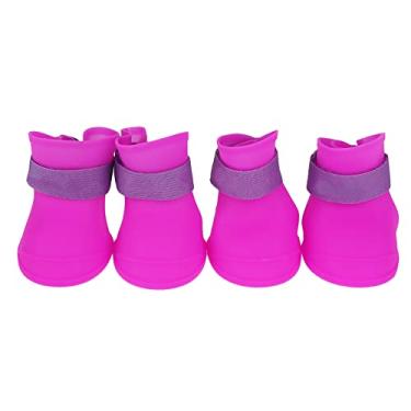 Imagem de Yctze 4 botas protetoras de silicone para cães, sapatos de neve antiderrapantes para cães pequenos, ideais para franceses, galochas de chuva fofas para animais de estimação (G)