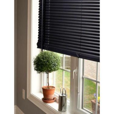 Imagem de Persiana Horizontal Pvc 25Mm Block 120Larg X 160Alt Preta - Top Flex P