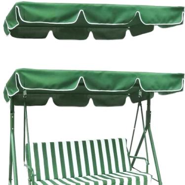 Imagem de CREATCABIN Cobertura superior para cadeira de balanço de pátio ao ar livre, 3 lugares, varanda, swing, cobertura, cobertura, tecido Oxford 210D, impermeável, proteção UV para rede de jardim