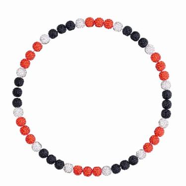 Imagem de NUKAYAI Colar de contas de beisebol masculino Bling Ice 40,6 cm/45,7 cm/50,8 cm Coleção Brilhante, Colar de Beisebol Brilhante, Strass Brilhante, Inspirada em Discoball, Presentes para Amantes de