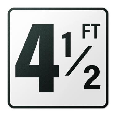 Imagem de 101SIGNCITY - Decalques de vinil à prova d'água de 15 x 15 cm, pacote com 2, "marcadores de profundidade de 4,5 pés" – Revestimento chanfrado antiderrapante para superfícies lisas, placas de piscina