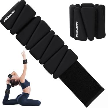 Imagem de BECOJADDE Pesos de tornozelo de pulso intensidade de treinamento ajustável para treinamento de força, caminhada, corrida, ioga, pilates, corrida para mulheres e homens, conjunto de 2 (1,4 kg cada