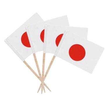 Imagem de Kit 50 Espetinho Bandeira Japão 6 Cm Festa Decoração Petisco Casa Cozi