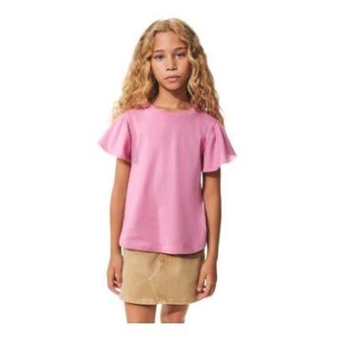 Imagem de Hering Kids Blusa Regular com Babados Rosa-Feminino