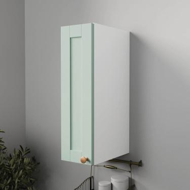 Imagem de Armário Aéreo 1 Porta 20cm Arizona Cabecasa Madeiramadeira Branco/Menta