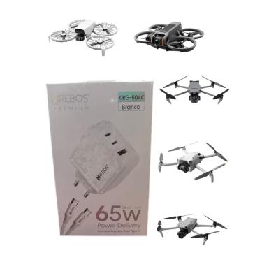 Imagem de Carregador Turbo 65w Drone Dji Air 3 Mini 4 Mavic 3 Avata 2