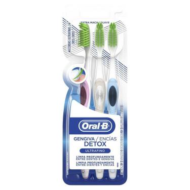 Imagem de Escova Dental Oral B Gengiva Detox Com 3 Unidades