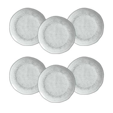 Imagem de Conjunto de Pratos Rasos Porto Brasil Orgânico Echo 26,5cm - 6 Peças