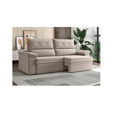 Imagem de Sofá 3 Lugares Luizzi Alaska 205cm Retrátil Reclinável Veludo