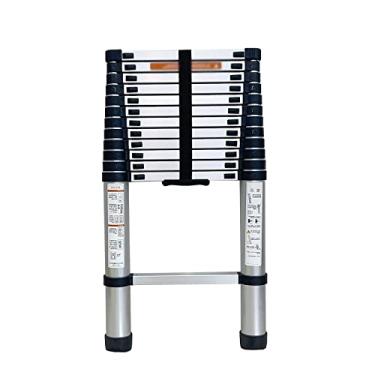 Imagem de Escada dobrável para uso ao ar livre com estrutura de escada de tesoura de liga de alumínio para casa, sótão, trailer, trabalho ao ar livre, manutenção de edifícios