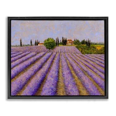 Imagem de Stupell Industries Lavender Fields Farmland Black Framed Floater Canvas Wall Art Design por Tim Coffey, 25 x 31