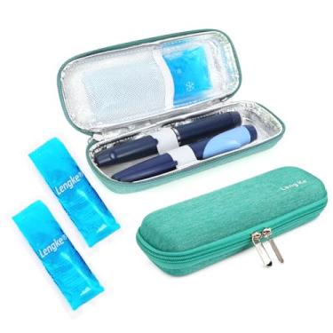 Imagem de YOUSHARES Estojo de viagem portátil para refrigerador de insulina – Bolsa de resfriamento de medicamentos para diabéticos aprovada pela TSA, organizador com isolamento de EVA para canetas Epi