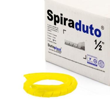 Imagem de Organizador de Fios e Cabos Espiral 1/2 Amarelo 3 metros - CIRILO CABO