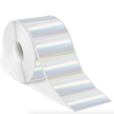 Imagem de Etiqueta térmica direta de 5 x 2,5 cm - Etiquetas de código de barras - Etiquetas adesivas térmicas holográficas para endereço, envio, compatíveis com impressora de etiquetas Rollo e MUNBYN& Zebra