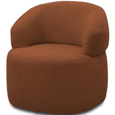 Imagem de Poltrona Giratória Sala De Estar Living Orgânico Carmen F04 Veludo Tel