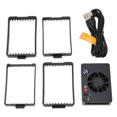 Imagem de Câmera Cooling Fan Silenciosa Alta Eficiência Condutividade Térmica Digital Controle de Temperatura 12 a 30 ℃ Câmera Radiador de Calor para Aluminum Alloy Lightweight 70x50x21mm