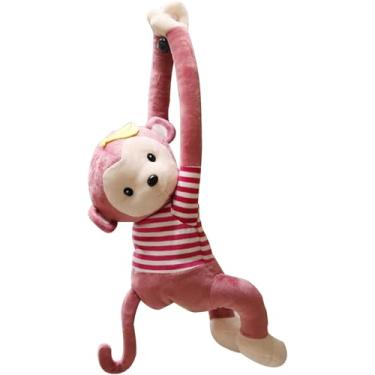 Imagem de Macaco Fofo Tecido Caixa Capa Pelúcia Suporte De Tecido De Carro Animais De Desenho Animado Suporte De Papel Dispensador De Guardanapo Armazenamento Caixa Para Carro Casa Cozinha Esc, Pink