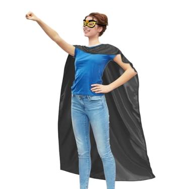 Imagem de D.Q.Z Feminino Capas E Máscaras De Super-Heróis Adultos, Fantasia Super-Herói, Vampiro Para Halloween, Lembrancinha Festa (Preto)