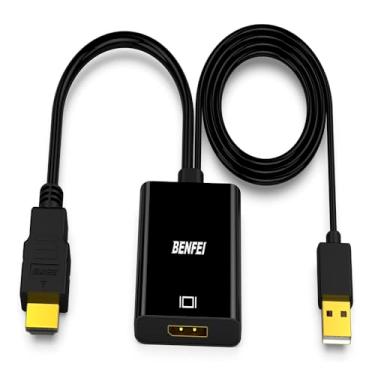 Imagem de adaptador HDMI para DisplayPort 4K, conversor ativo unidirecional, suporte 4K a 30Hz e 1080p a 60Hz, plug and play, compatível com PC, notebook, Mac e monitores DisplayPort