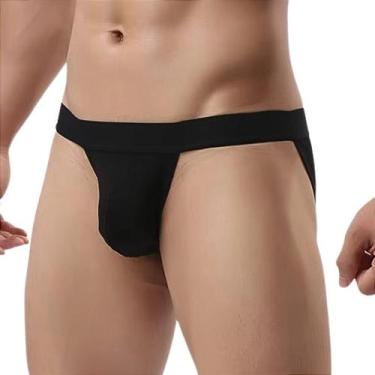 Imagem de Cueca Jockstrap Sexy Suporte Atlético com Faixa Aberta - Preta - Almah