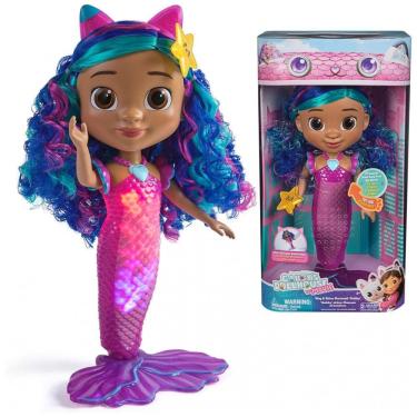 Imagem de Gabbys Dollhouse The Movie, Boneca Sereia Canta Brilha Gabby, Brinquedo Sereia à Prova D`Água com Luzes e Sons, para Meninas e Meninos