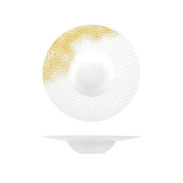 Imagem de Prato de serviço de cerâmica chapéu de palha prato hotel restaurante premium sentido espaguete prato de sopa criativo prato de vegetais tigela de salada doméstica pratos (F)