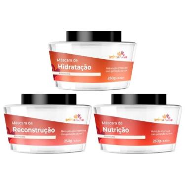 Imagem de Beleza Ruiva – Kit Cronograma Capilar Essenciais | Hidratação, Nutrição e Reconstrução | Máscaras Capilares 3x250ml | Fios Fortes, Brilhantes e Saudáveis