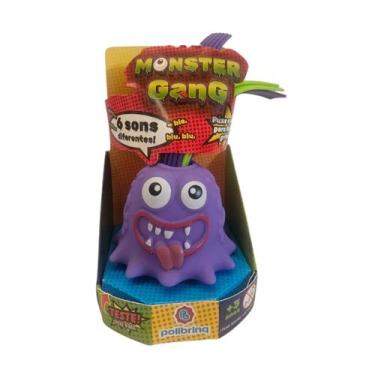 Imagem de Brinquedo Infantil Sensorial Mosnter Gang Monstrinho Luz Som - Polibri