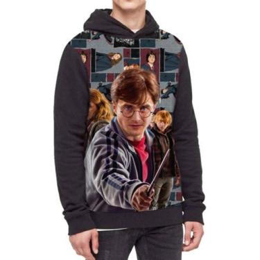 Imagem de Moletom Com Capuz Harry Potter Ref:392 - smoke, Preto, GG
