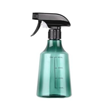 Imagem de Frasco de spray de plástico com medição e bocal ajustável, 500 ml para soluções de limpeza, adequado para casa verde LCC540-01